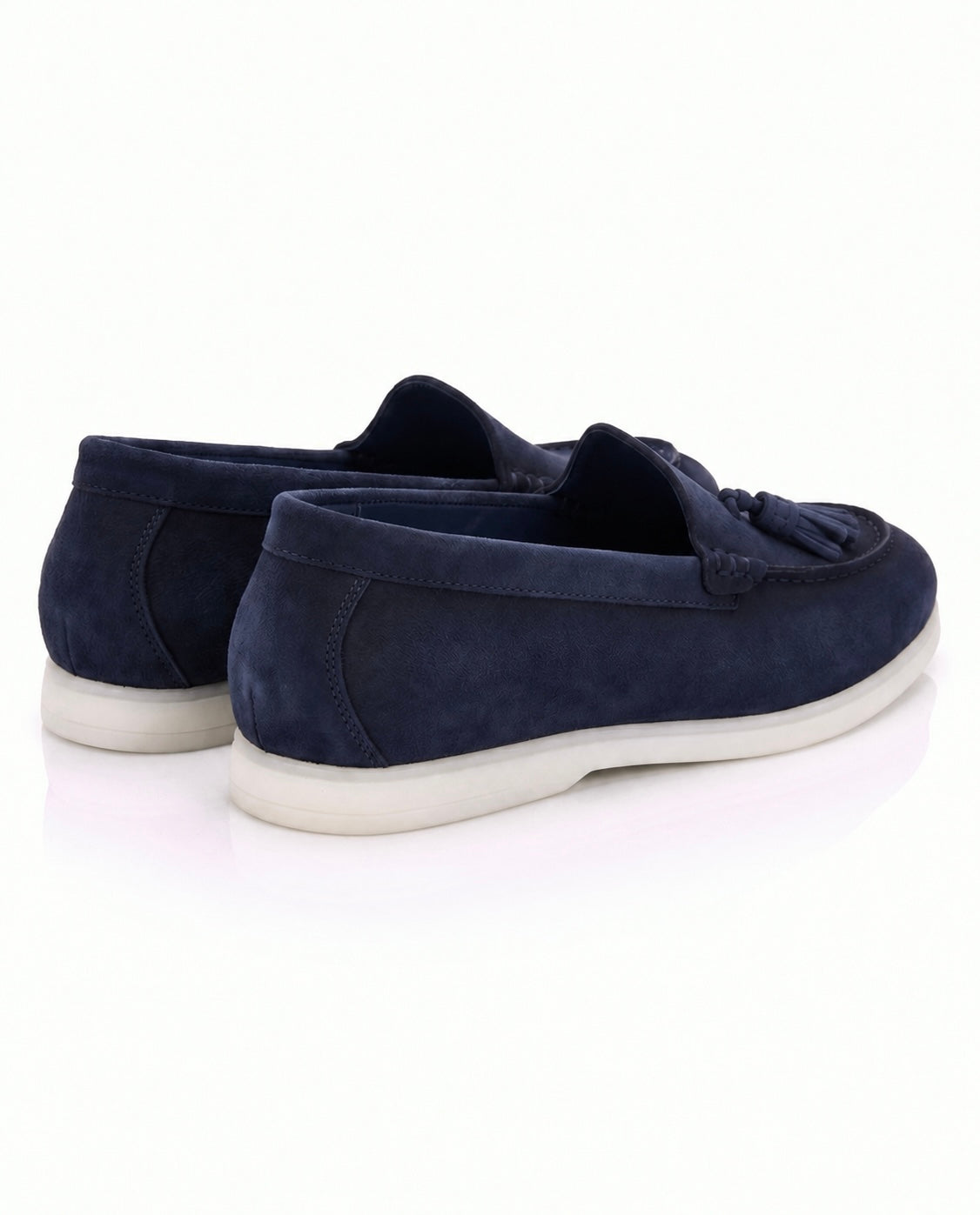The Milano Tassel Loafer | Marine Blue Suede Leather