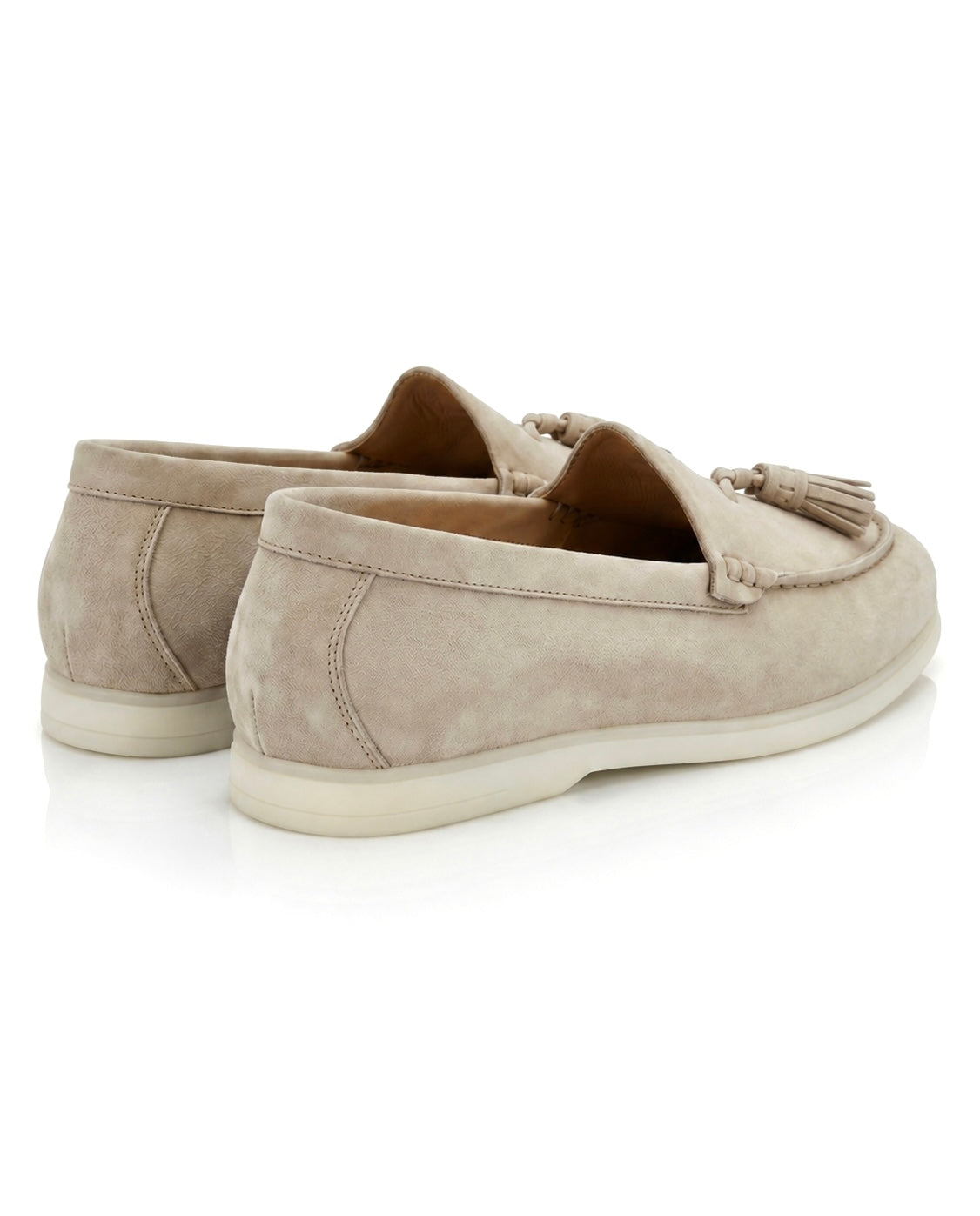The Milano Tassel Loafer | Sand Suede Leather