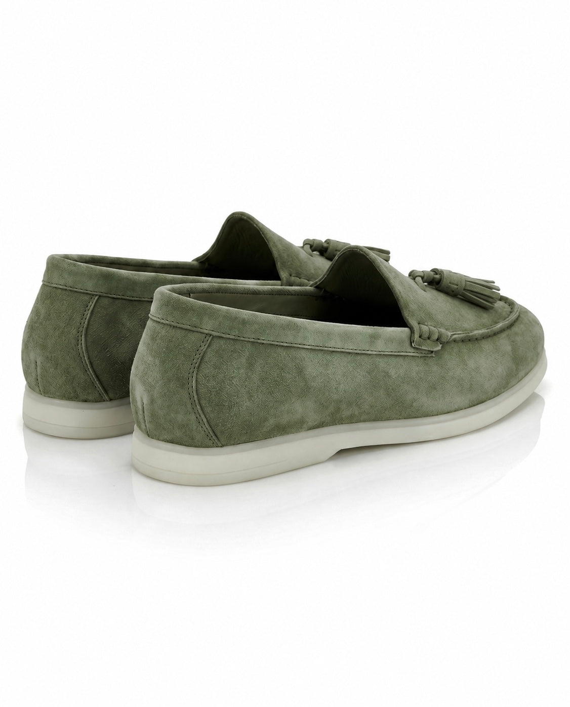 The Milano Tassel Loafer | Tuscan Olive Suede Leather