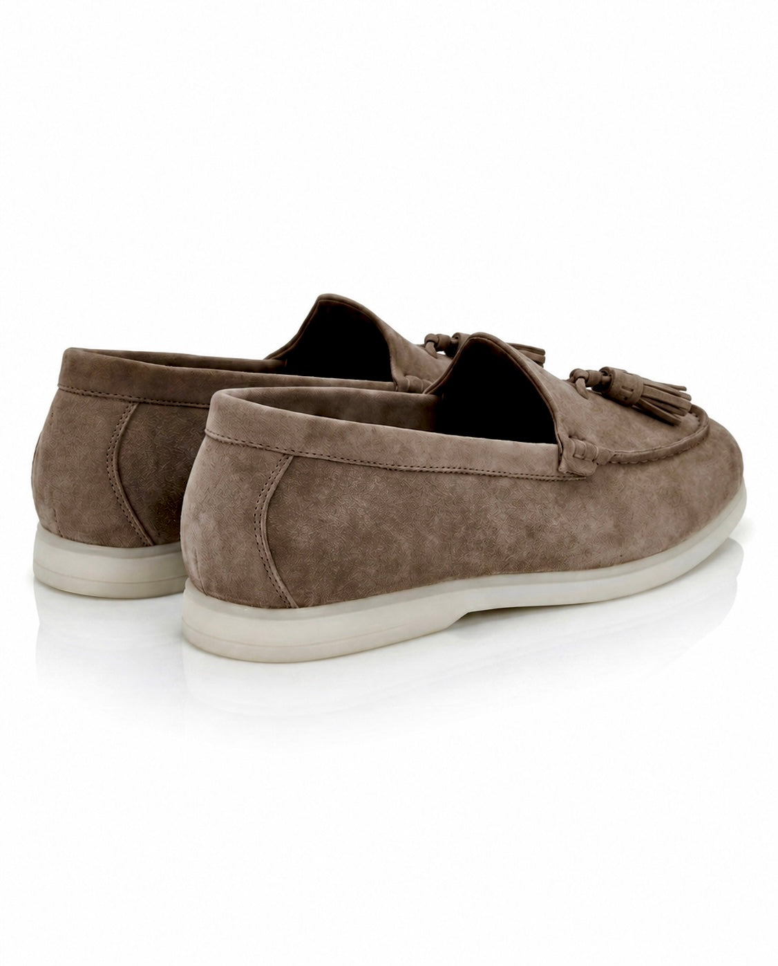 The Milano Tassel Loafer | Taupe Suede Leather