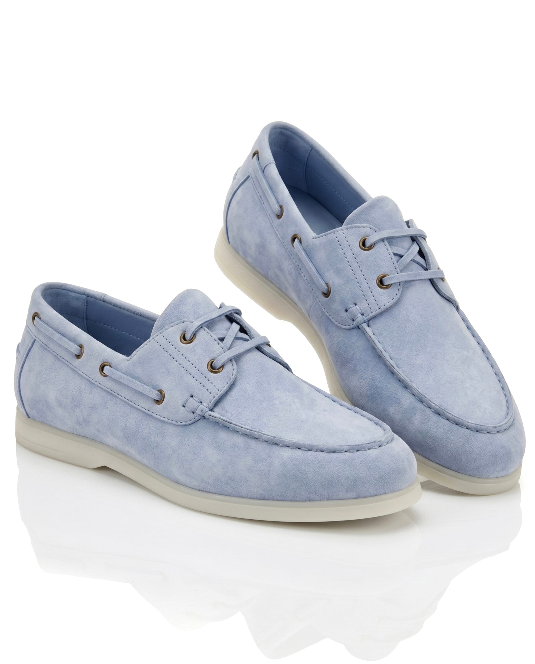 The Roma Boat Shoes | Riviera Blue Suede Leather