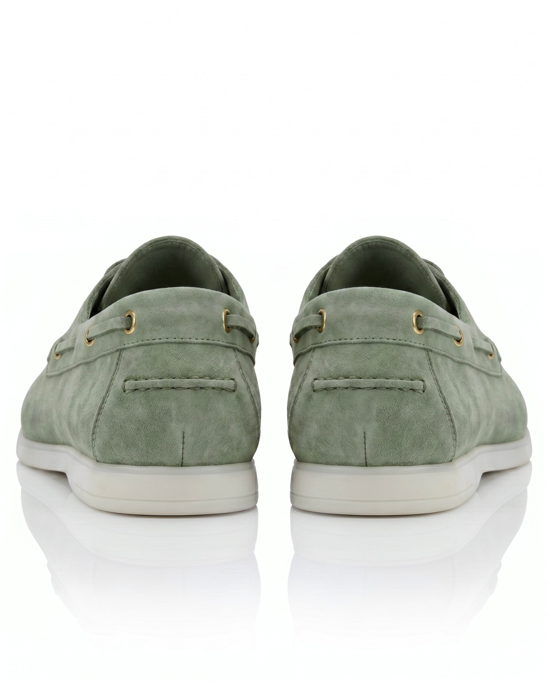 The Roma Boat Shoes | Tuscan Olive Suede Leather