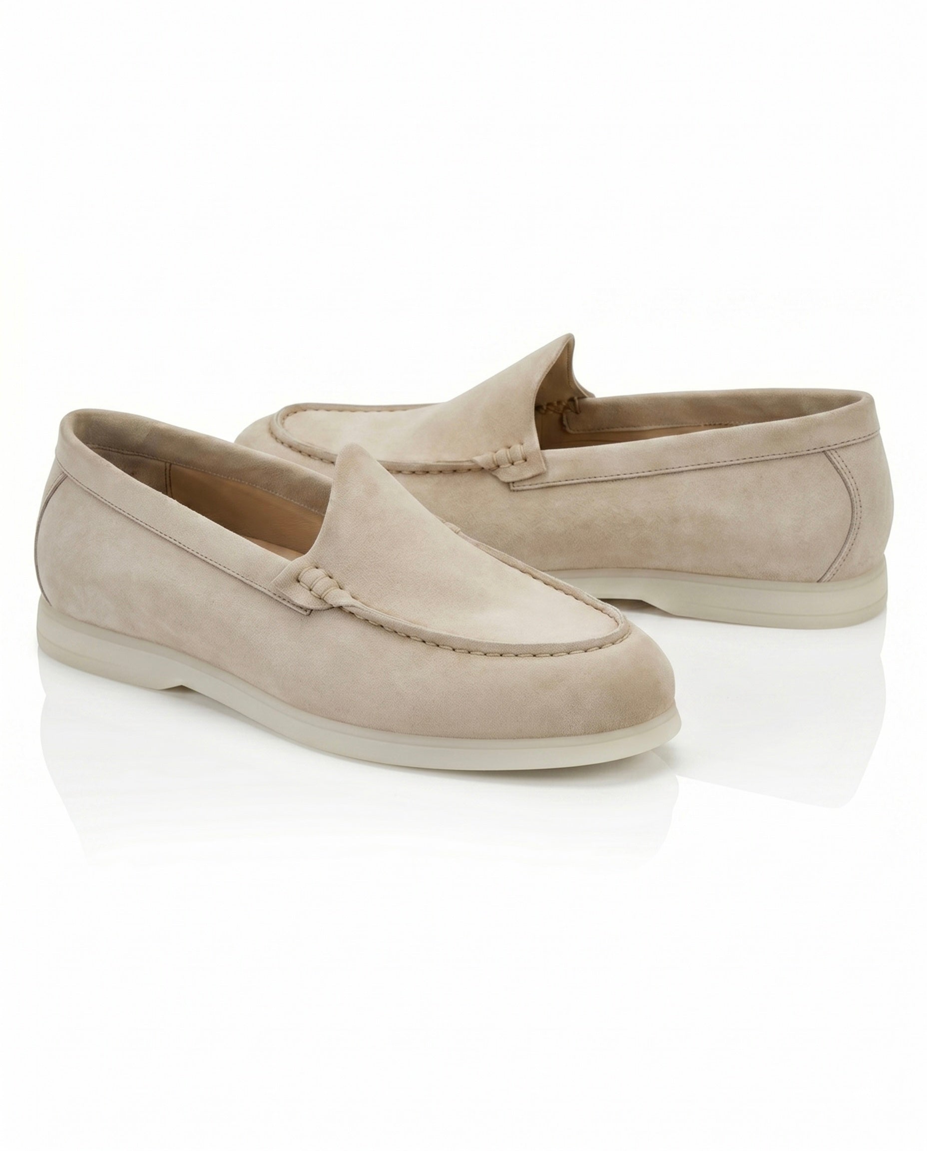 The Signore Loafer | Sand Suede Leather