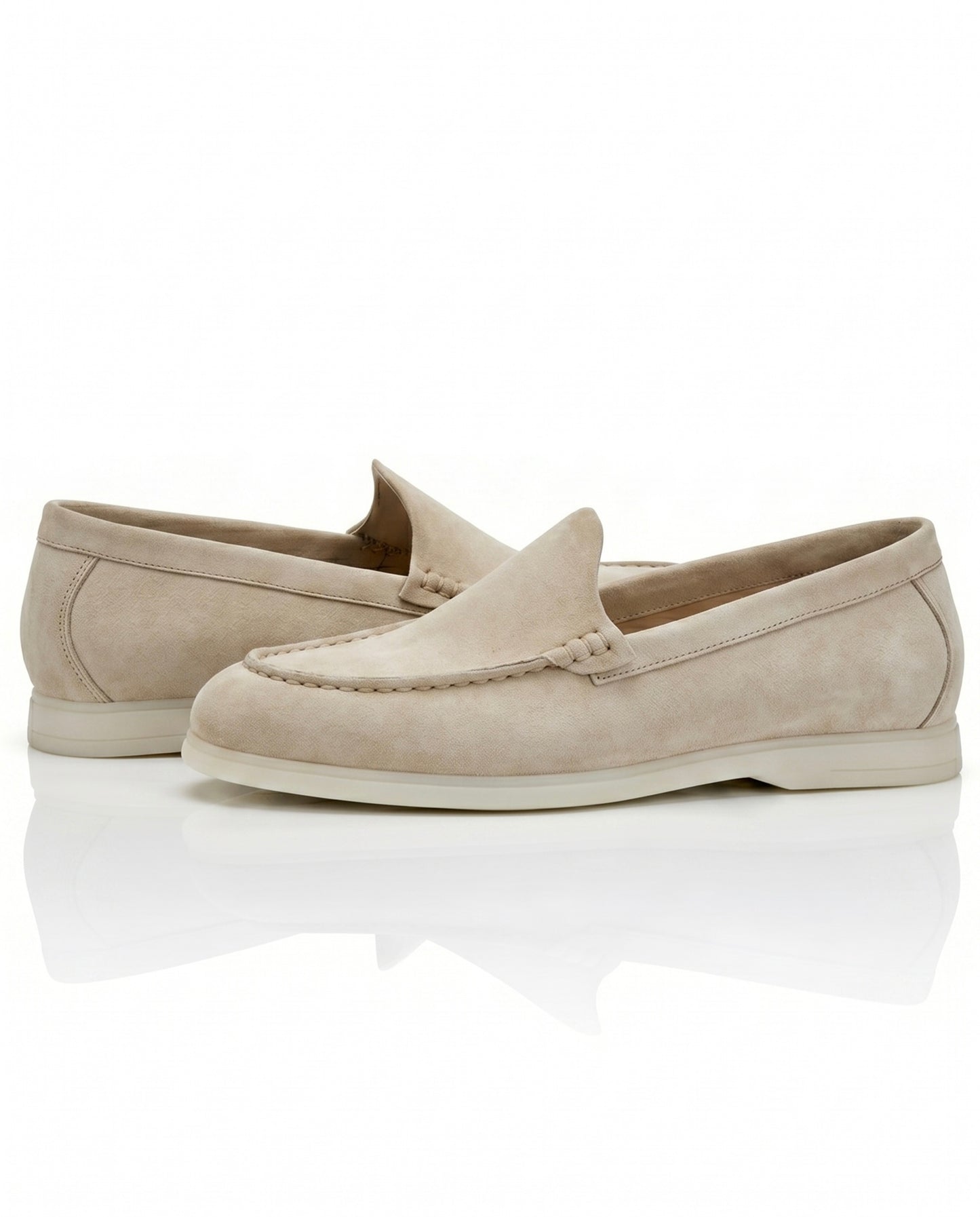 The Signore Loafer | Sand Suede Leather