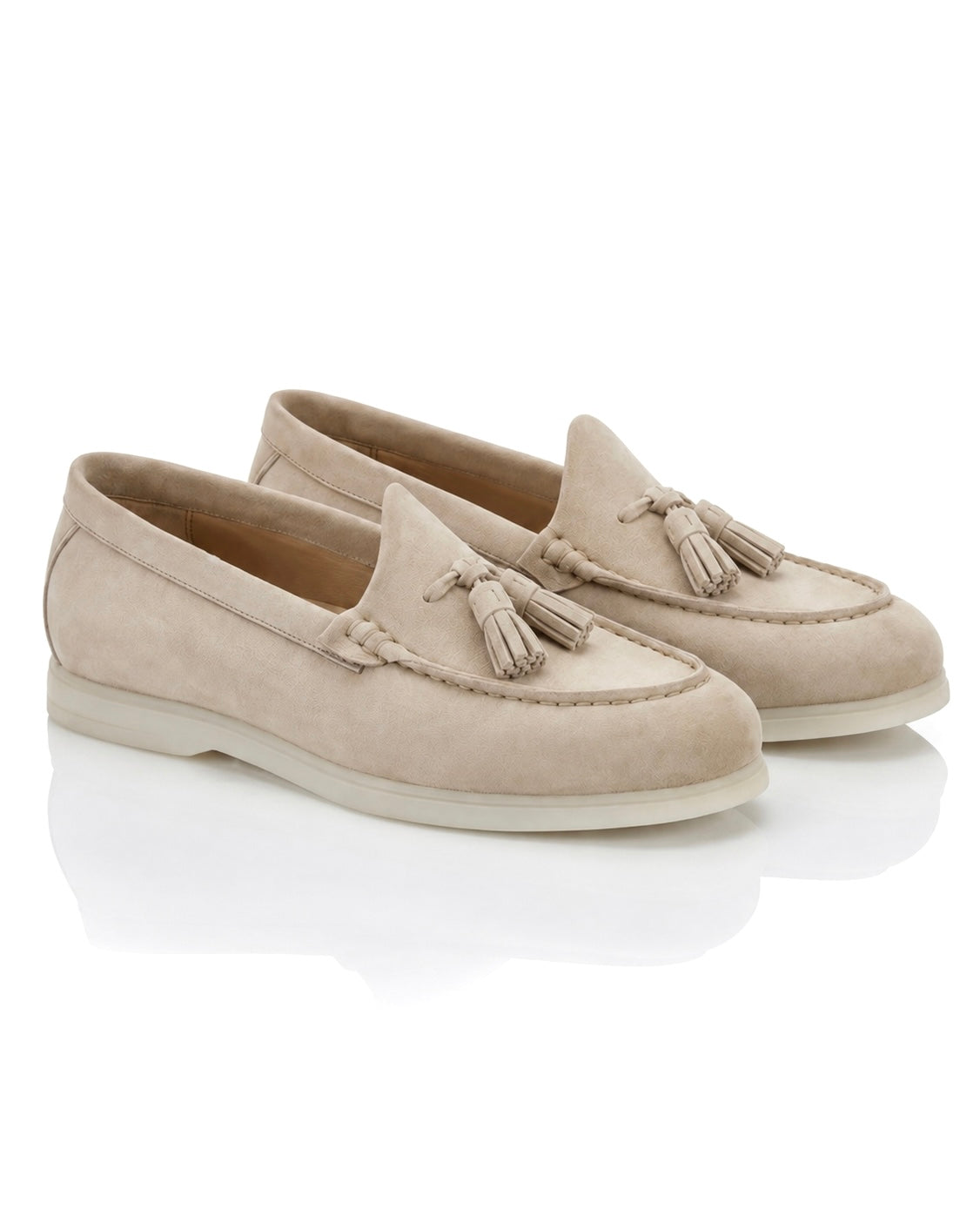 The Milano Tassel Loafer | Sand Suede Leather