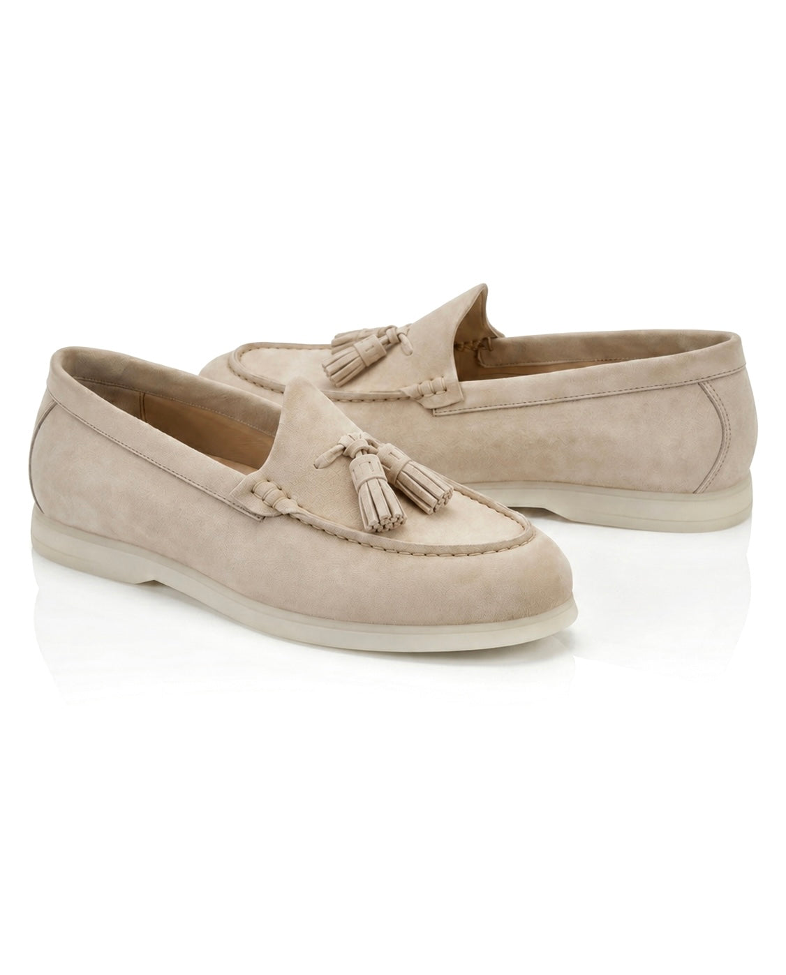 The Milano Tassel Loafer | Sand Suede Leather