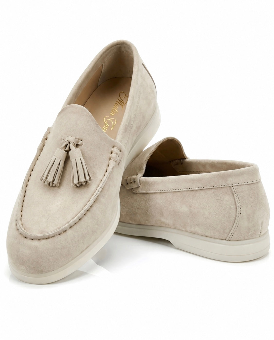 The Milano Tassel Loafer | Sand Suede Leather