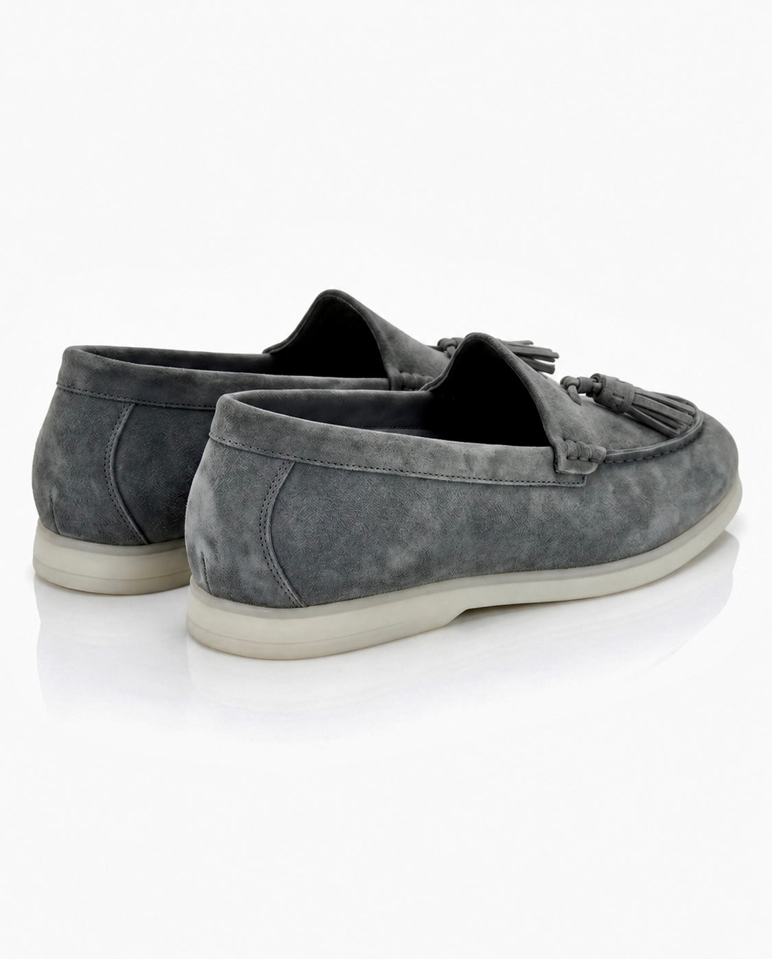 The Milano Tassel Loafer | Slate Grey Suede Leather