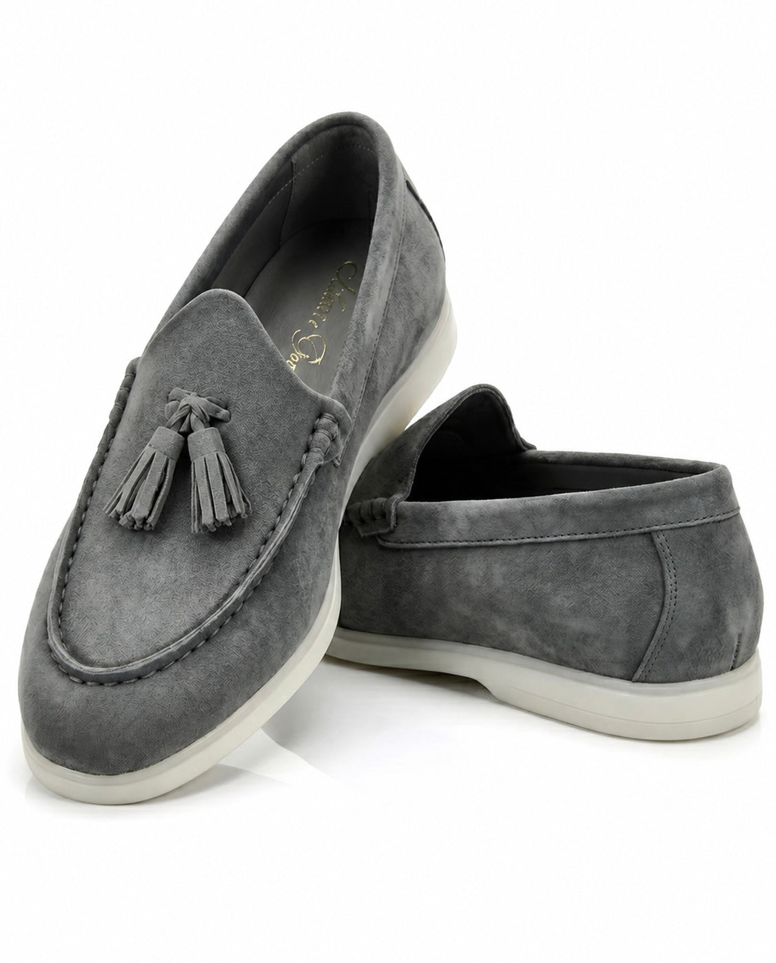 The Milano Tassel Loafer | Slate Grey Suede Leather