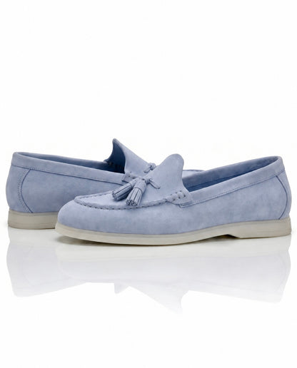 The Milano Tassel Loafer | Riviera Blue Suede Leather