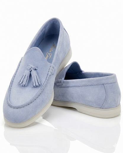 The Milano Tassel Loafer | Riviera Blue Suede Leather