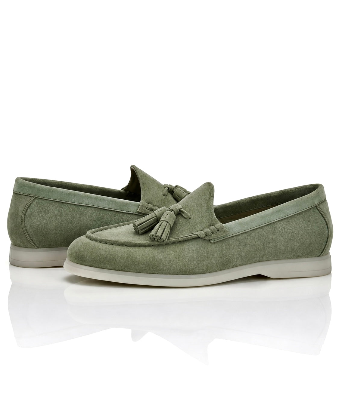 The Milano Tassel Loafer | Tuscan Olive Suede Leather