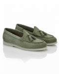 The Milano Tassel Loafer | Tuscan Olive Suede Leather