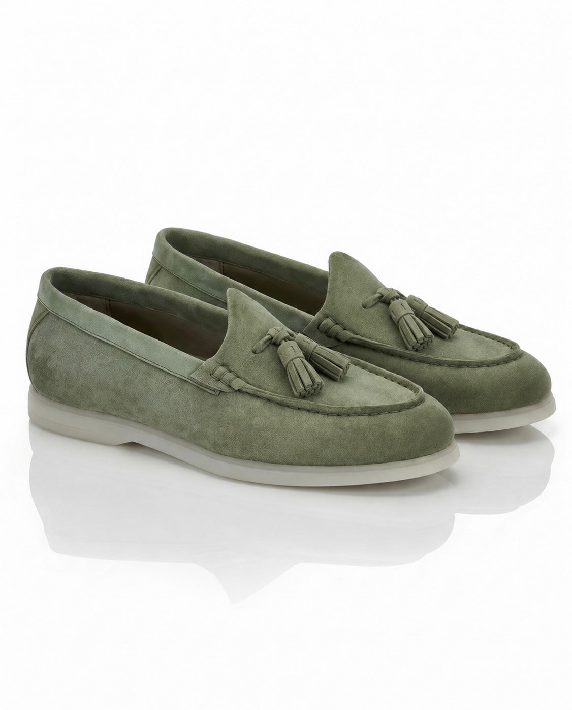 The Milano Tassel Loafer | Tuscan Olive Suede Leather