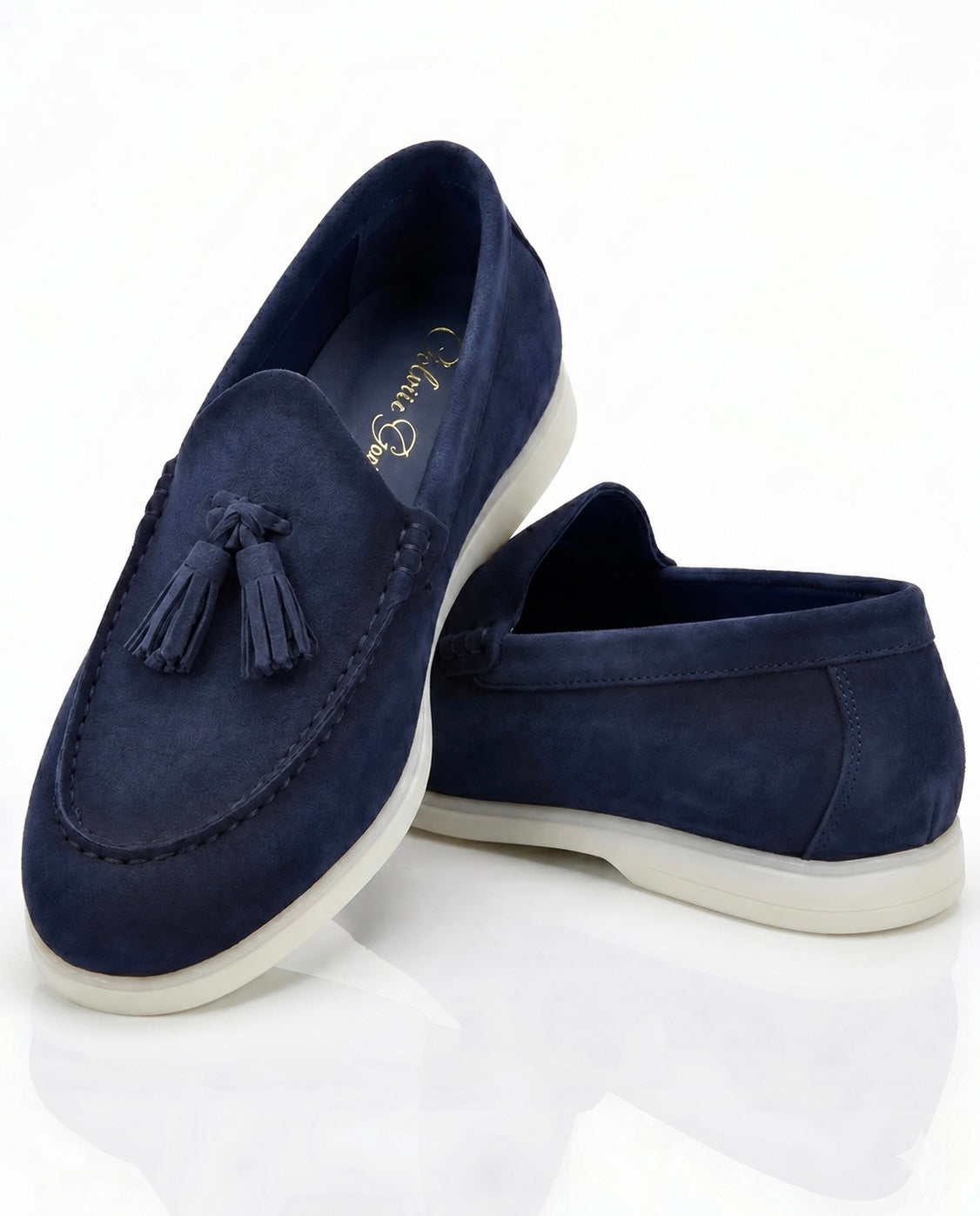 The Milano Tassel Loafer | Marine Blue Suede Leather