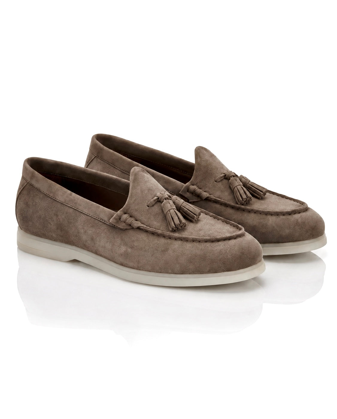 The Milano Tassel Loafer | Taupe Suede Leather