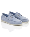 The Roma Boat Shoes | Riviera Blue Suede Leather
