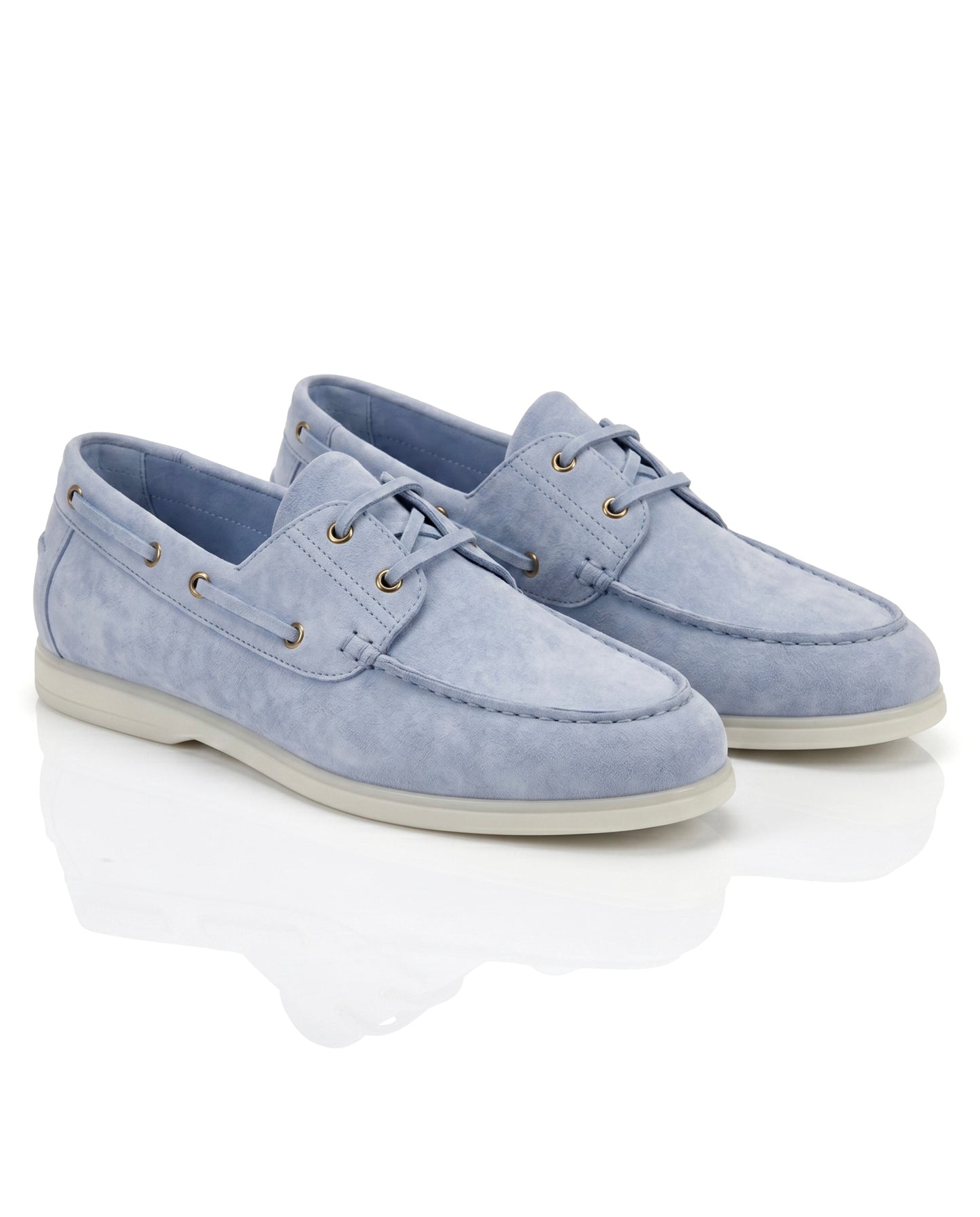 The Roma Boat Shoes | Riviera Blue Suede Leather