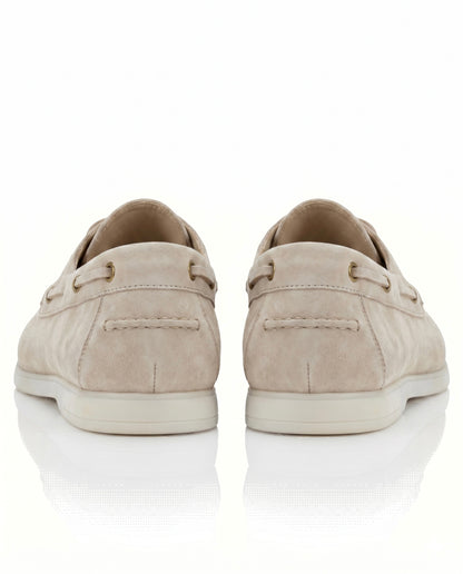 The Roma Boat Shoes | Sand Suede Leather