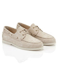 The Roma Boat Shoes | Sand Suede Leather
