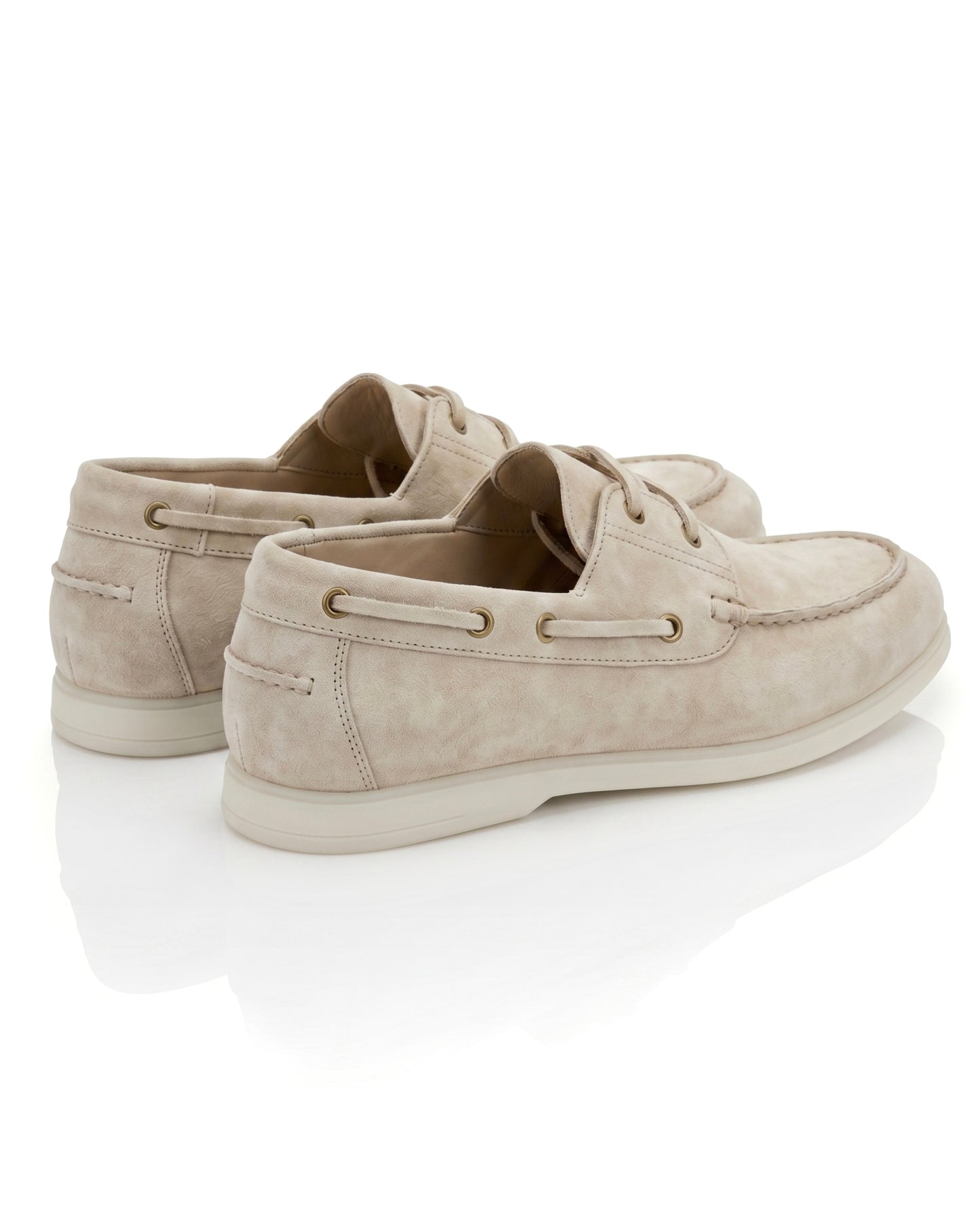 The Roma Boat Shoes | Sand Suede Leather