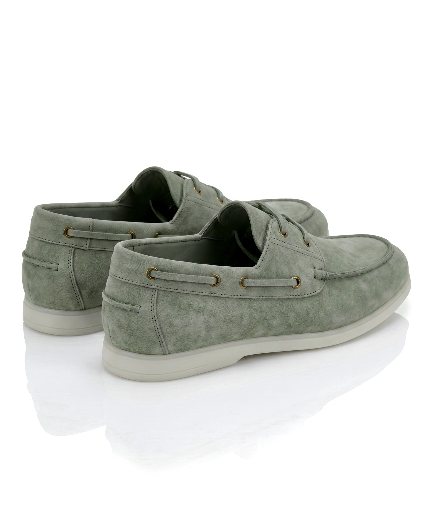 The Roma Boat Shoes | Tuscan Olive Suede Leather