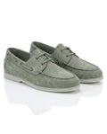 The Roma Boat Shoes | Tuscan Olive Suede Leather