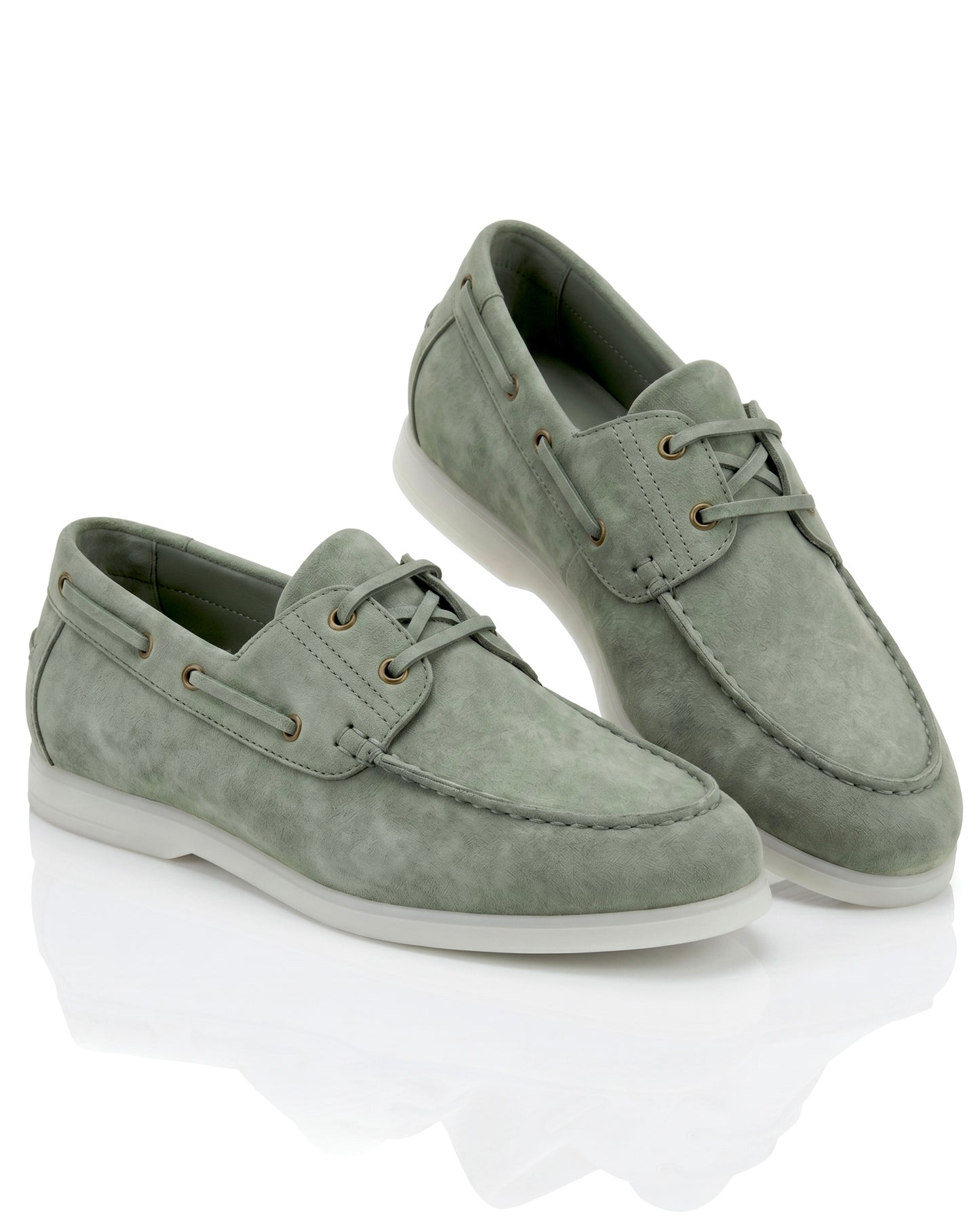 The Roma Boat Shoes | Tuscan Olive Suede Leather