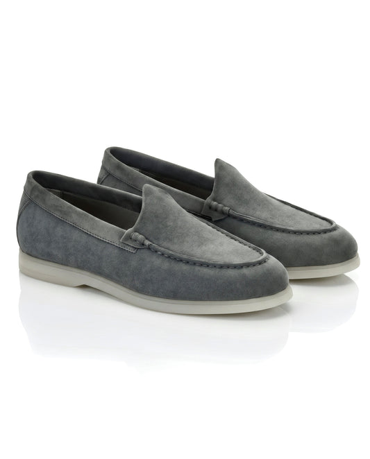 The Signore Loafer | Slate Grey Suede Leather