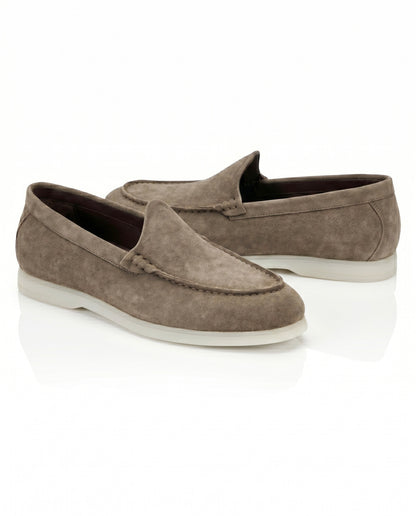 The Signore Loafer | Taupe Suede Leather