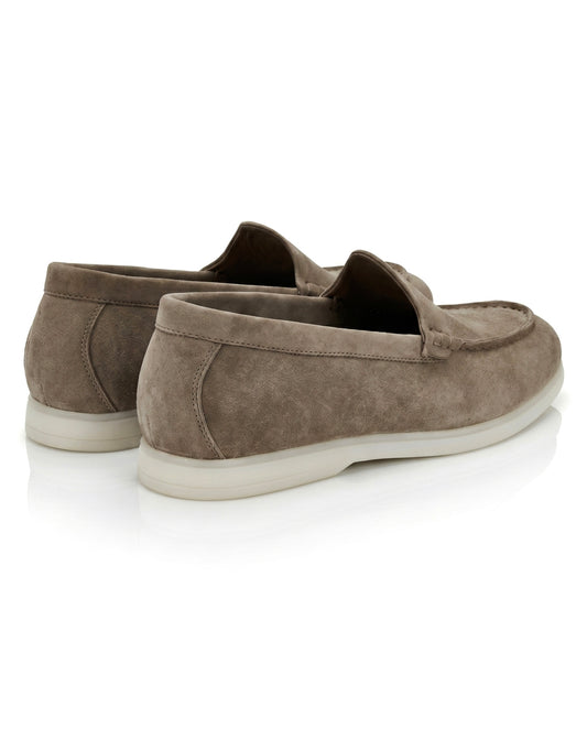 The Signore Loafer | Taupe Suede Leather