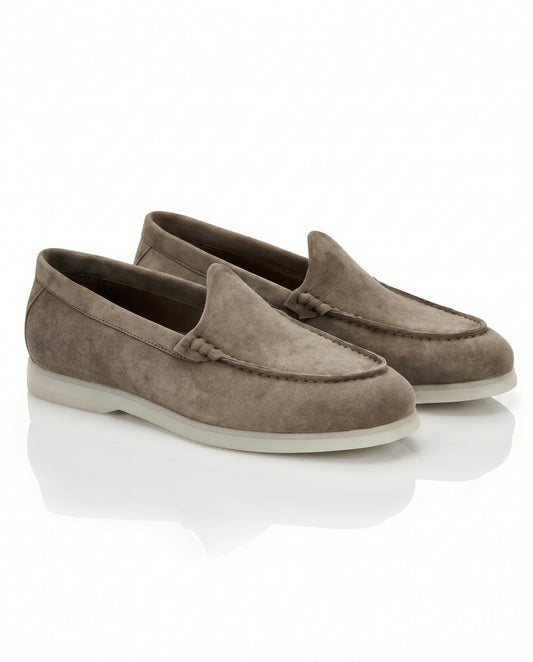 The Signore Loafer | Taupe Suede Leather