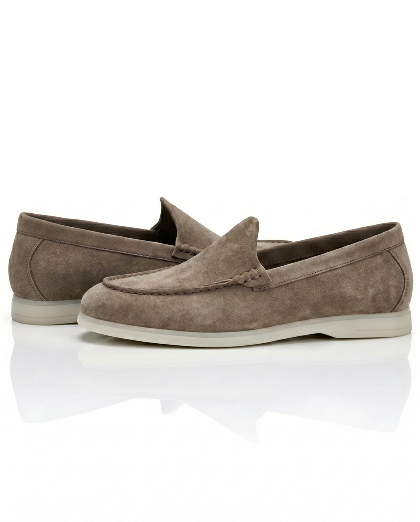 The Signore Loafer | Taupe Suede Leather
