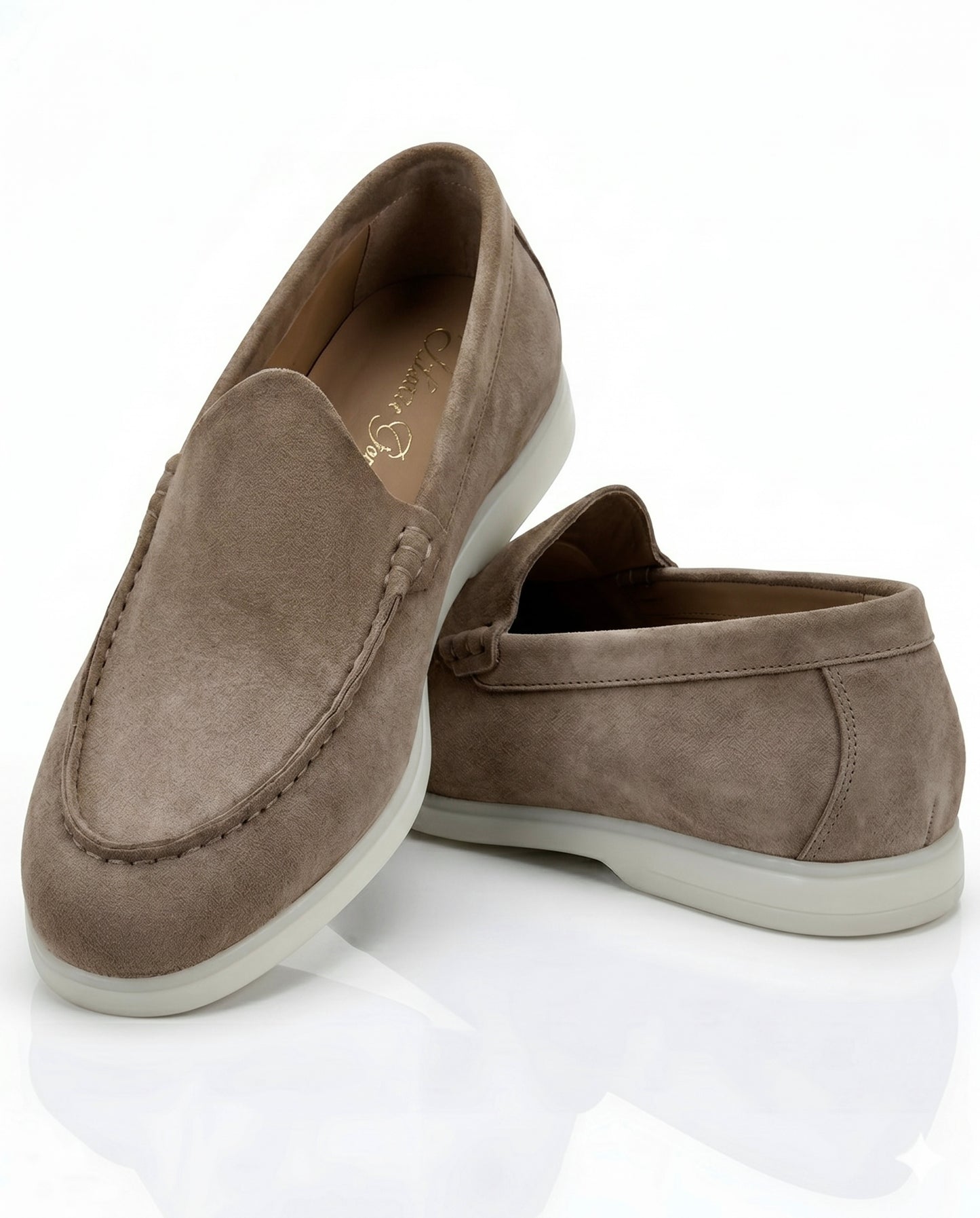 The Signore Loafer | Taupe Suede Leather