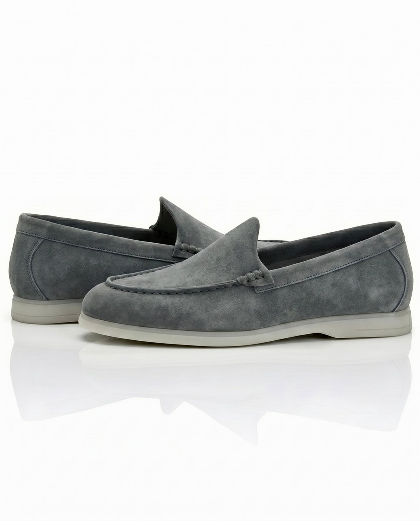 The Signore Loafer | Slate Grey Suede Leather